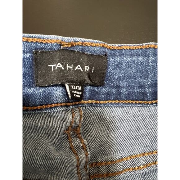 Tahari Jeans 12/31 Blue Kelly Classic Skinny Medium Wash Stretch Denim 26"Ankle - Picture 7 of 12
